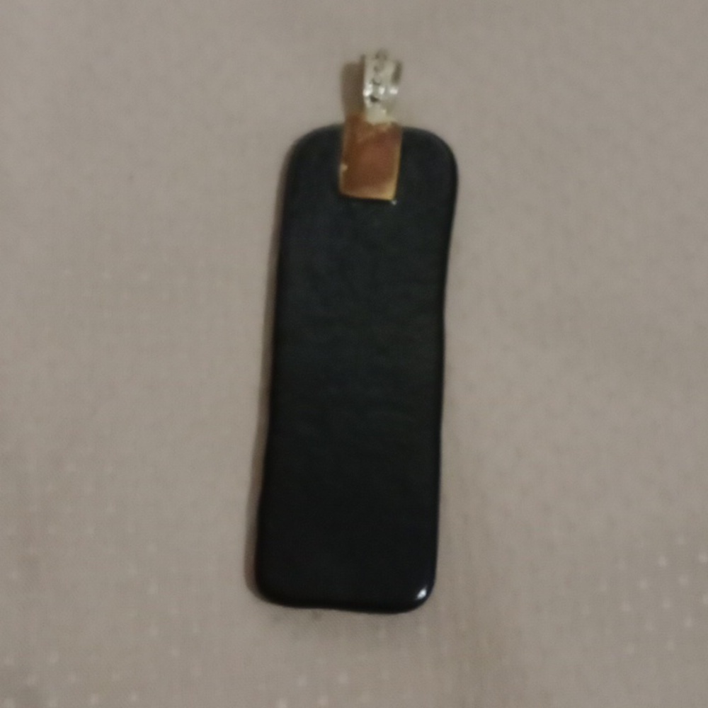 Handmade Dichroic Fused Glass Abstract Art Pendant (No Chain) - Picture 4 of 8